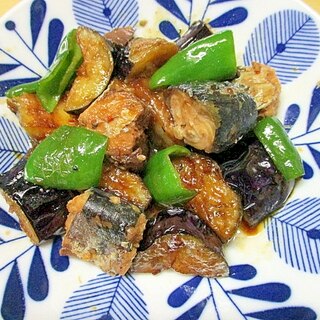 鯖缶で☆鯖と茄子の甘辛炒め